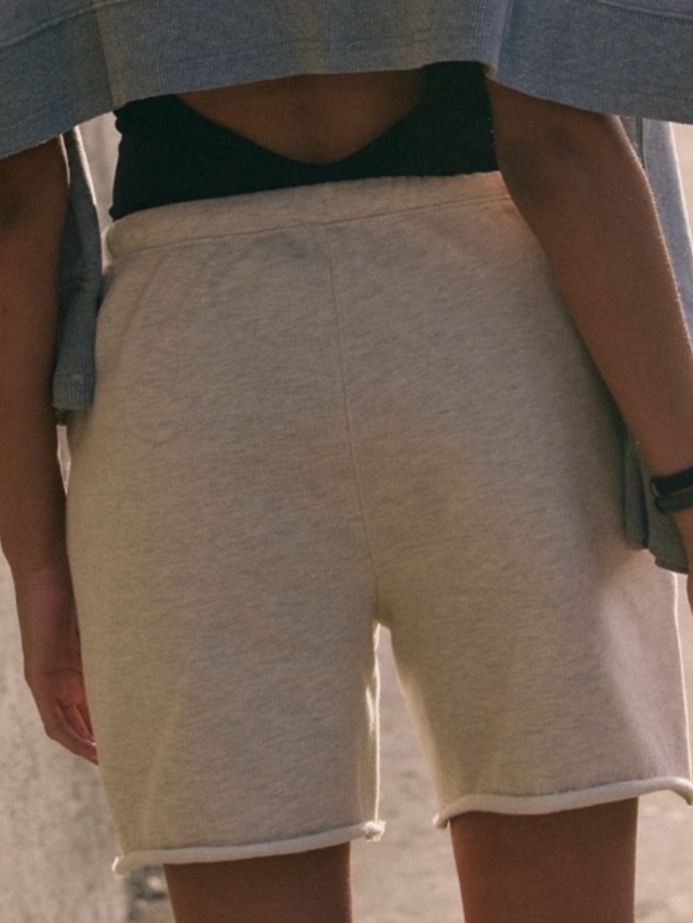 FP Movement For The Win Midi Short -Oatmeal Heather Black Logo NWOT Size RT $48 - Picture 4 of 8
